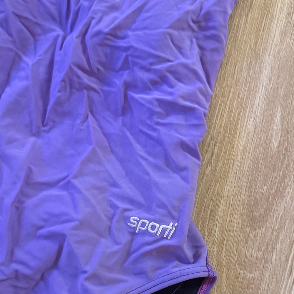 Sporti Women's Purple One-Piece Swim Suit - Slim Strap Athletic Design - Picture 2 of 4